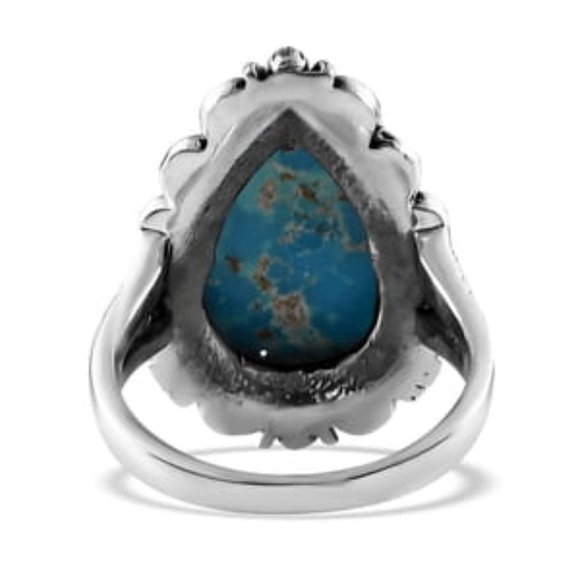 American Natural Blue Ridge Turquoise Ring in Sterling Silver Size 7 NWT - Picture 4 of 6